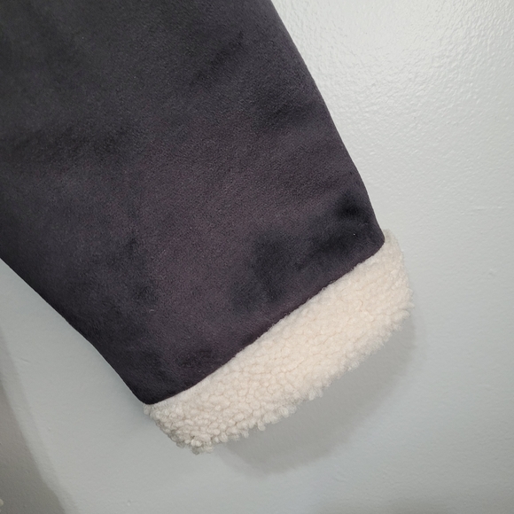 Koolaburra by UGG Faux Shearling Coat with Trim Black Size L - Picture 3 of 16